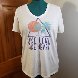 Life is Good Women's V Neck Graphic Tee